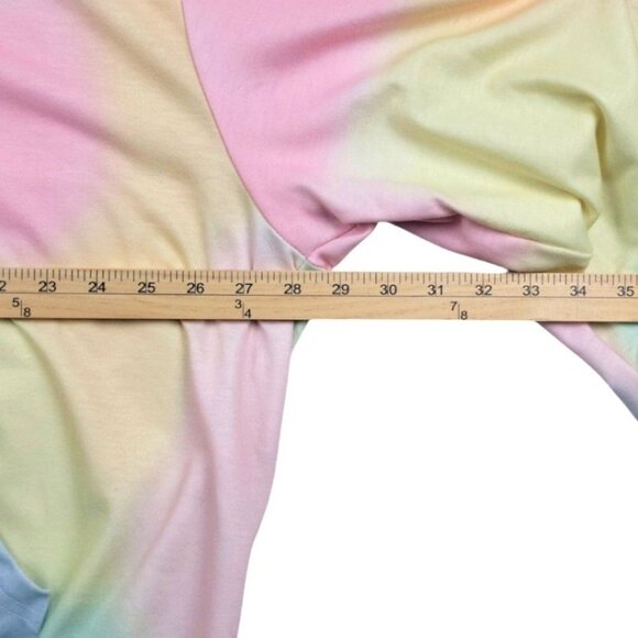 Womens Plus Size 2XL Shein Curve Color block Tie Dye "SMILE" Oversized Hoodie - Picture 7 of 8